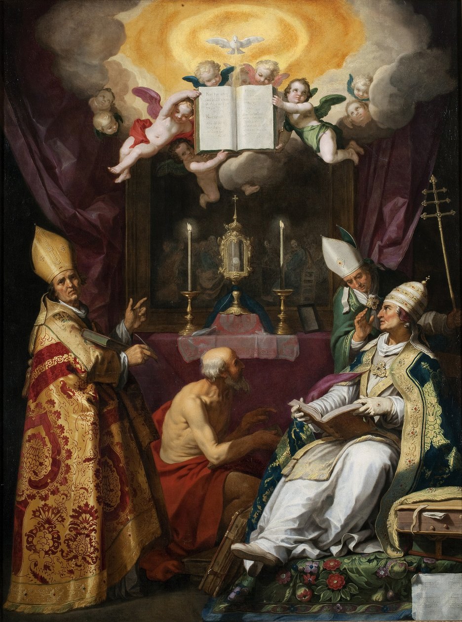 Los Cuatro Padres de la Iglesia Latina de Abraham Bloemaert
