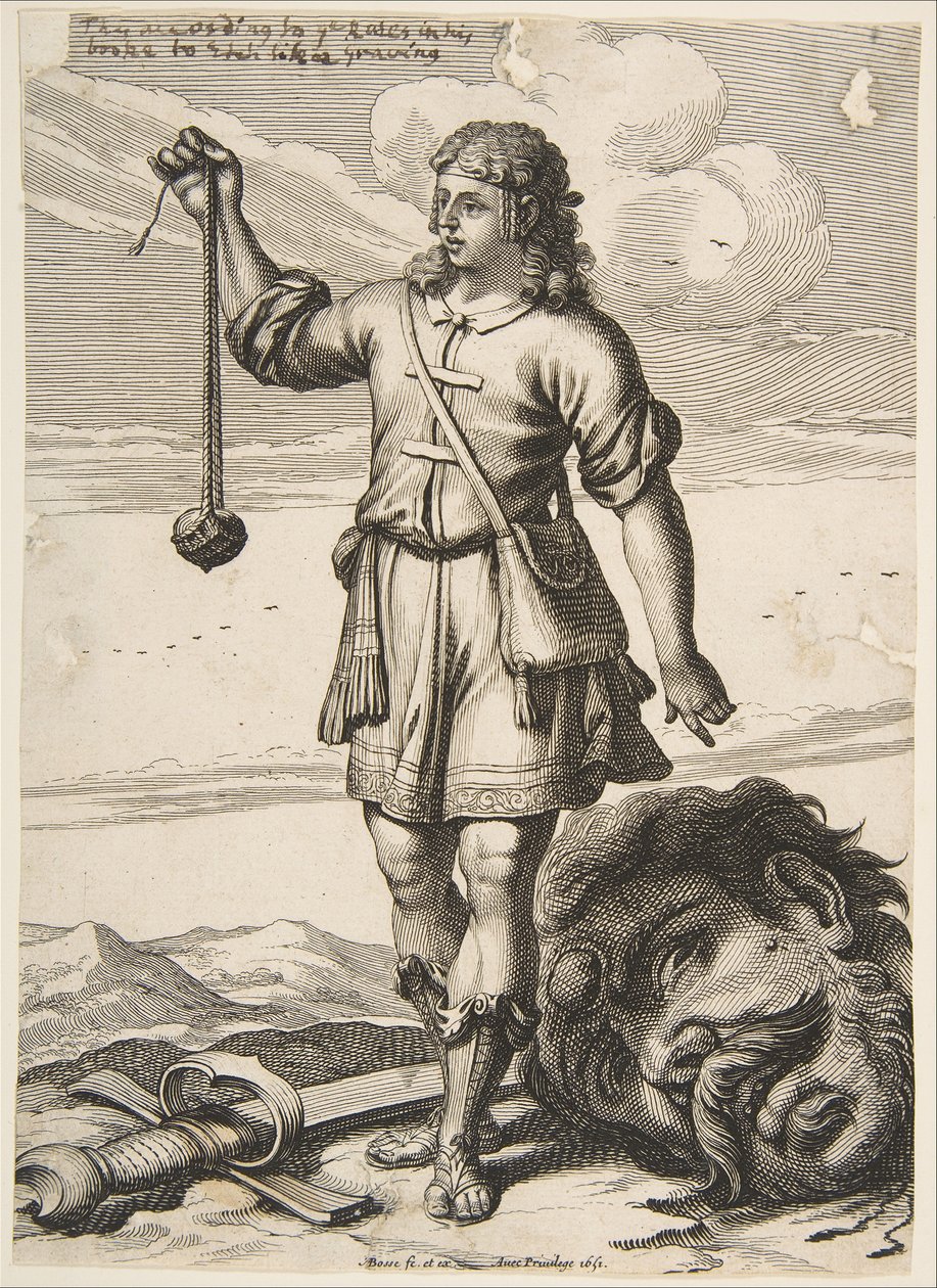 David con la cabeza de Goliat, 1651 de Abraham Bosse