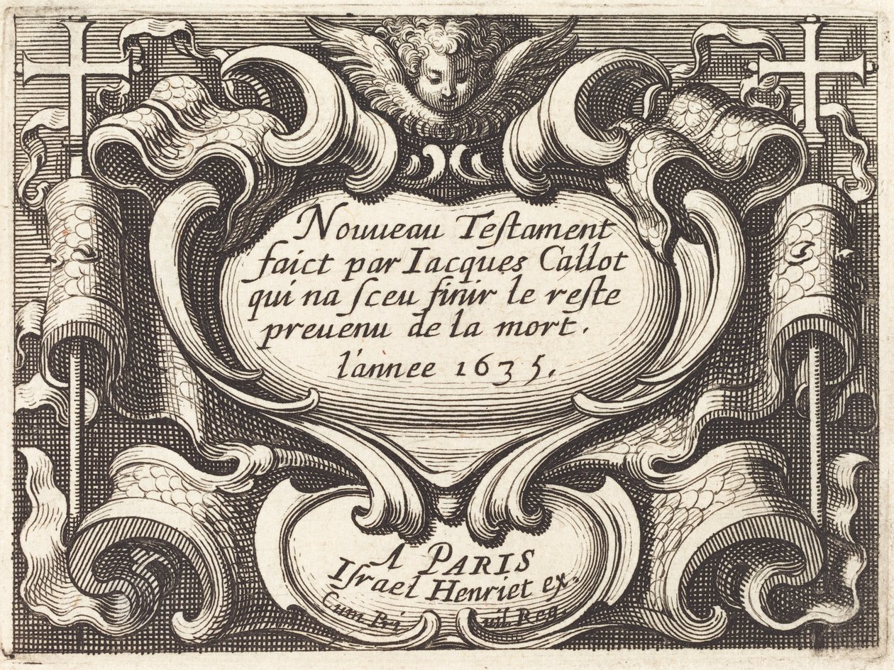 Frontispicio para "El Nuevo Testamento" de Callot de Abraham Bosse
