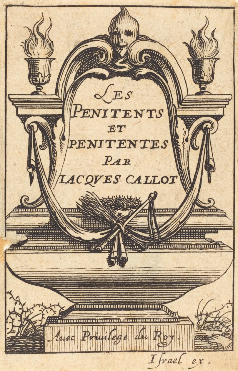 Frontispicio de "Los penitentes" de Callot de Abraham Bosse