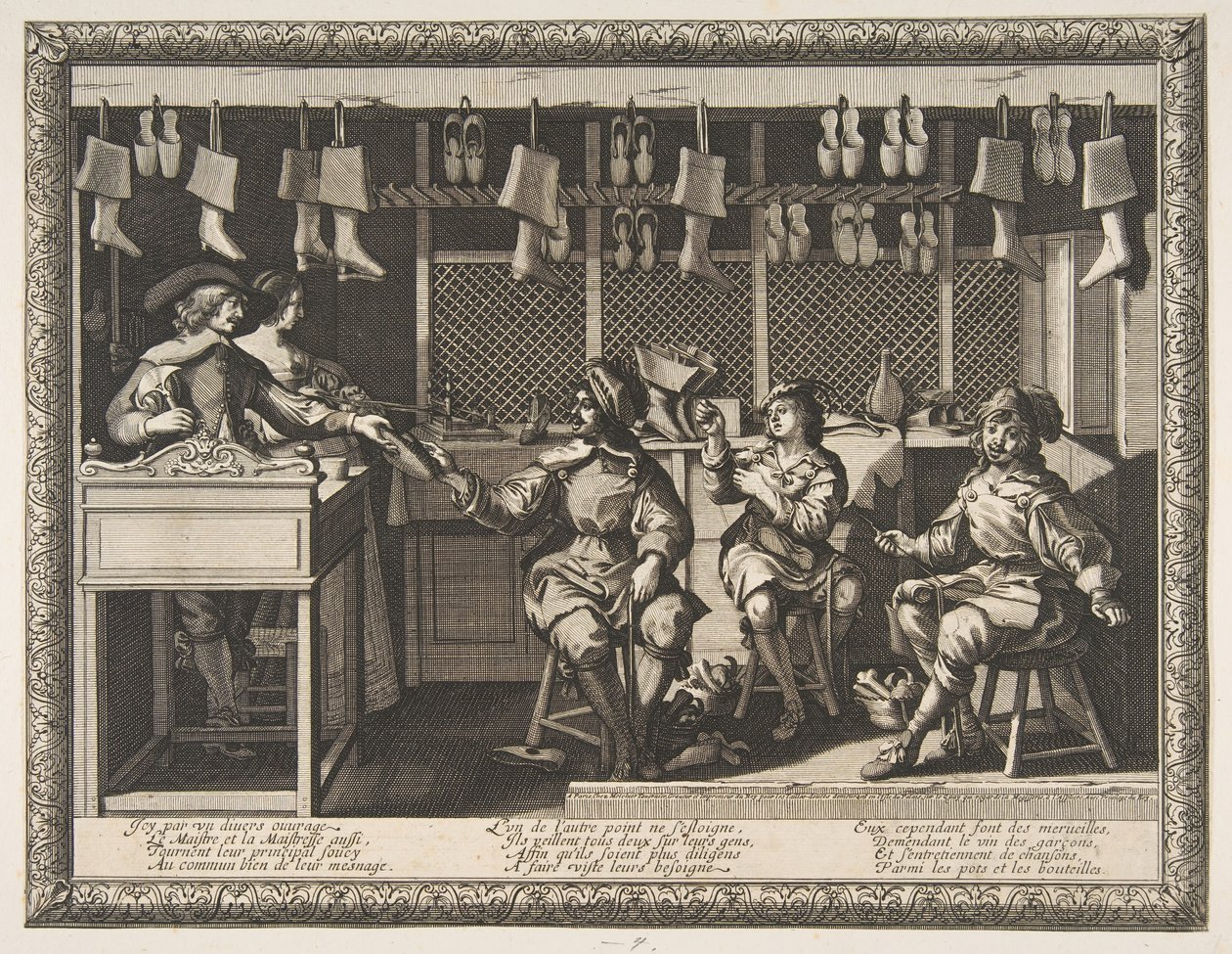 El zapatero (Le Savetier) de Abraham Bosse