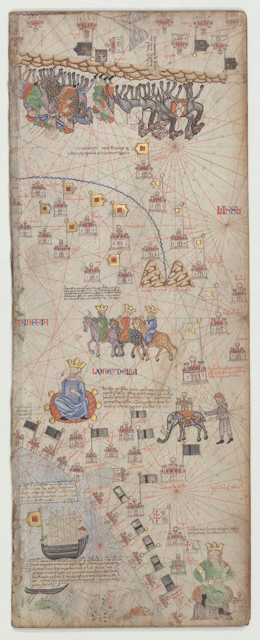 Atlas catalán, hoja 10 de Abraham Cresques