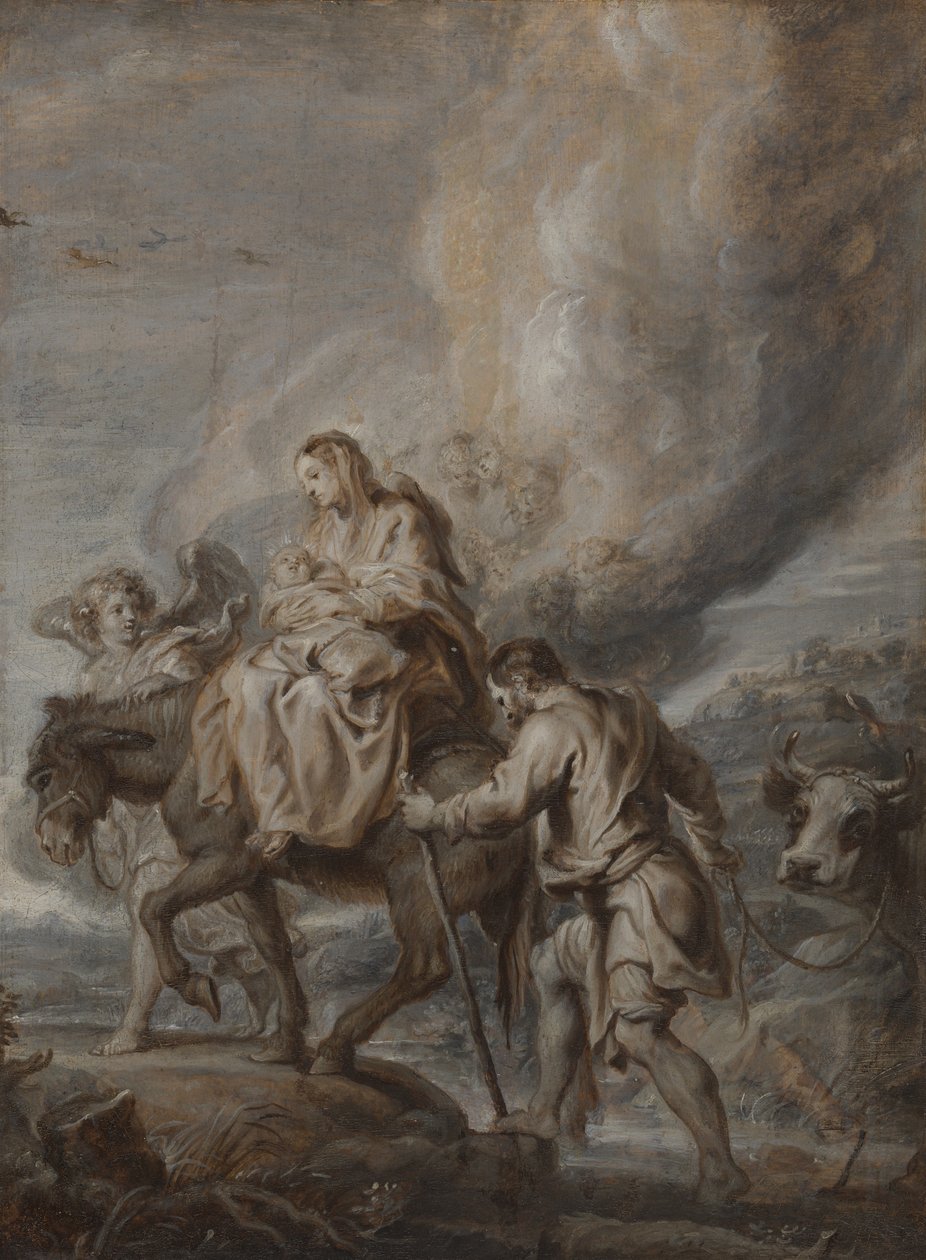 La huida a Egipto de Abraham Jansz. van Diepenbeeck