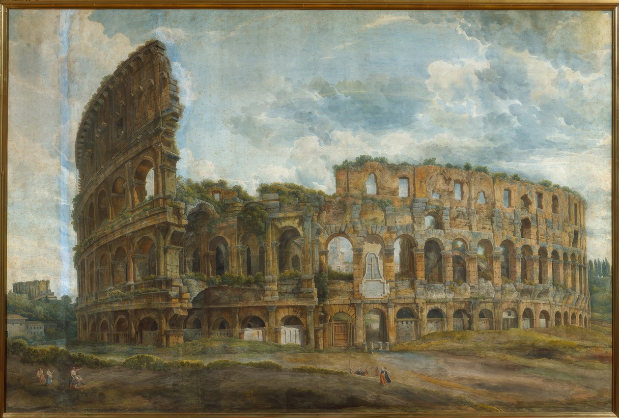 Vista exterior del Coliseo de Roma de Abraham Louis Rodolphe Ducros