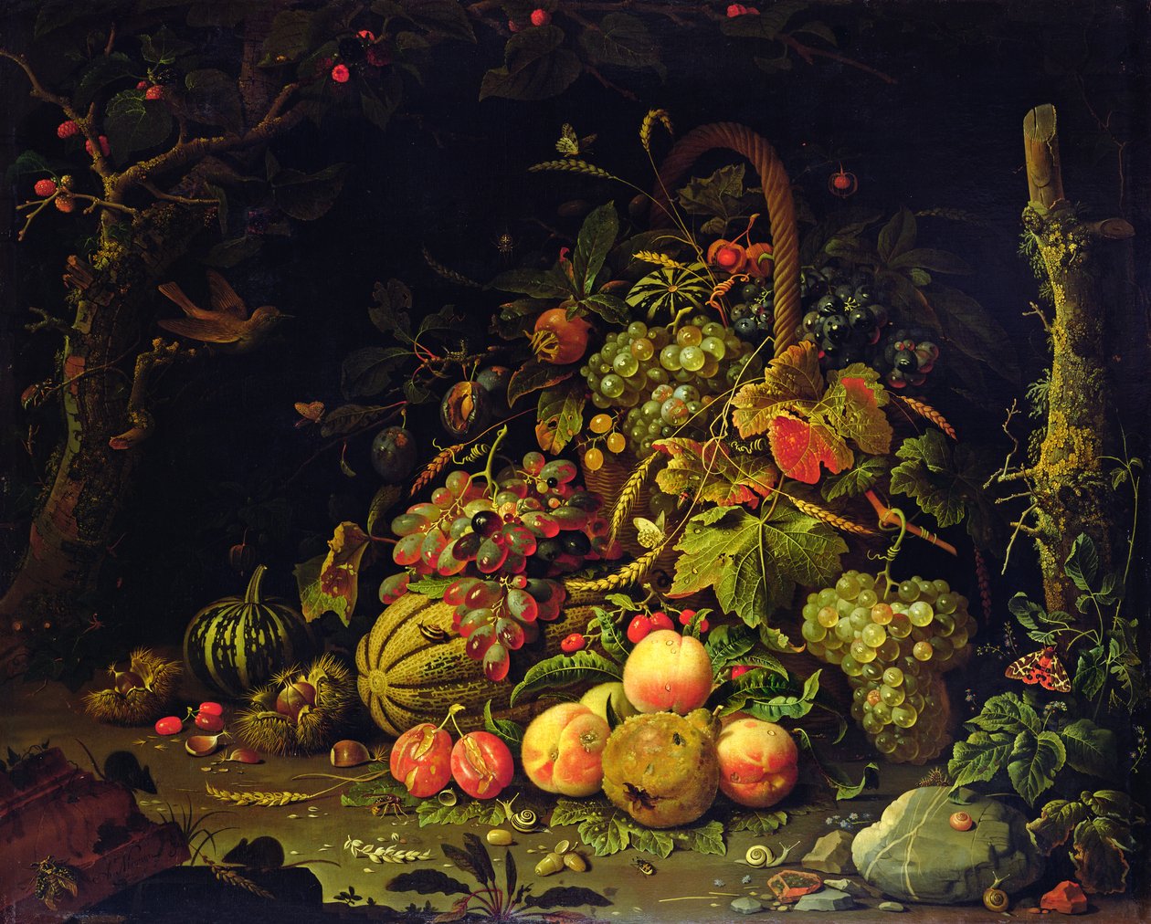 Cesta de frutas de Abraham Mignon
