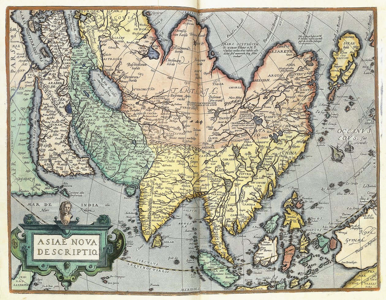 Asia, 1592 de Abraham Ortelius