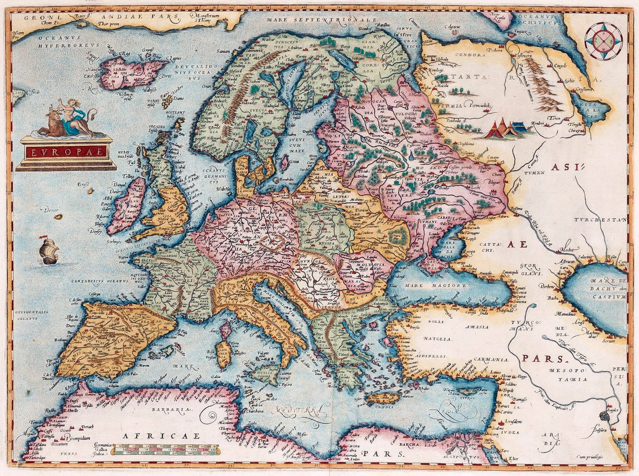 Europa De: Theatrum Orbis Terrarum, 1579 de Abraham Ortelius