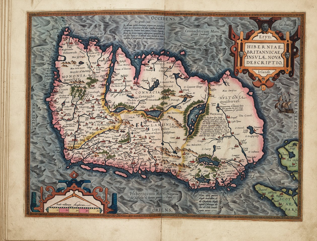 Nueva descripción de Irlanda, las Islas Británicas de Abraham Ortelius