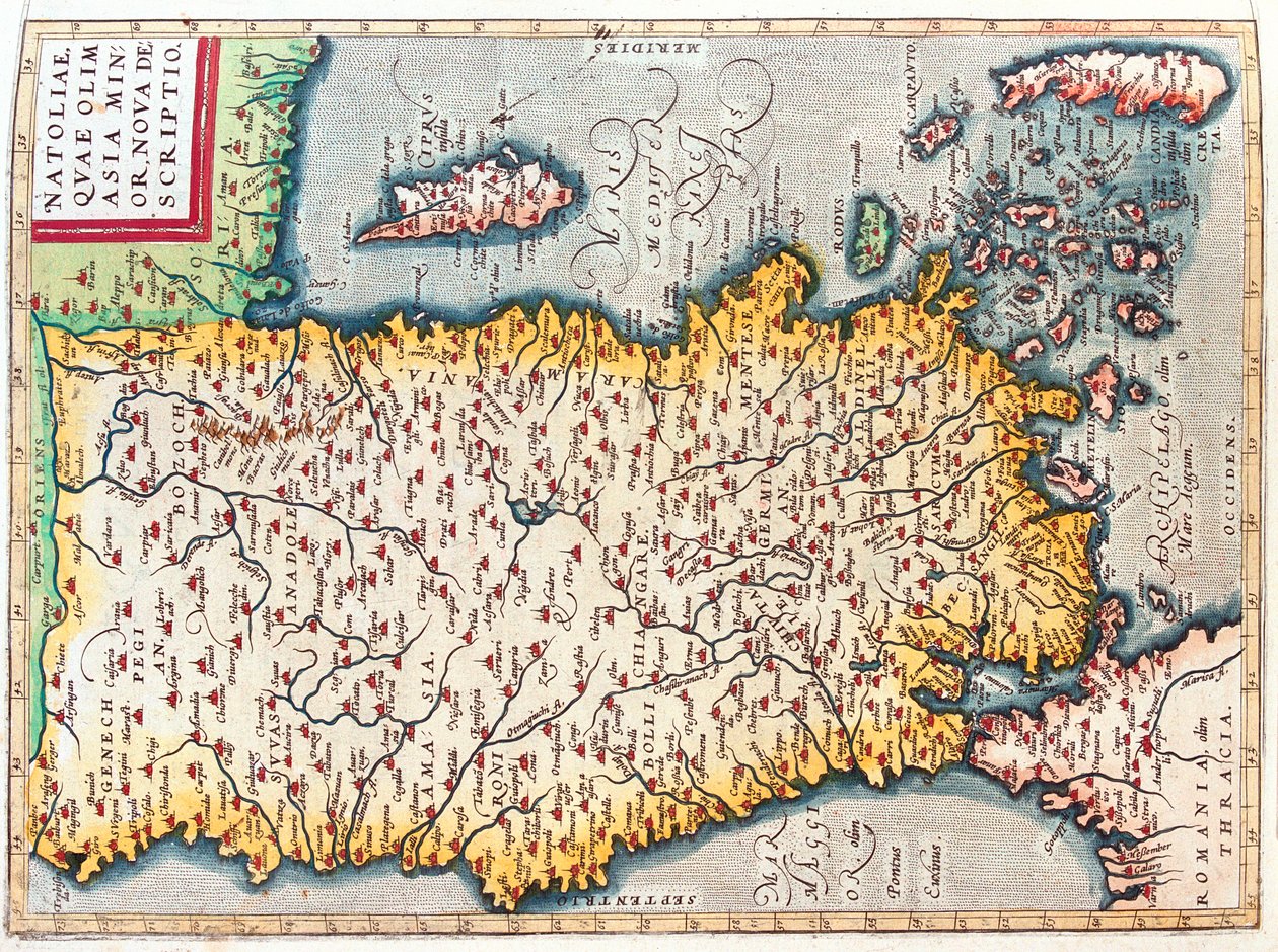 Turquía, Chipre de Abraham Ortelius