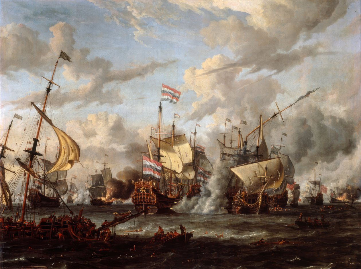 La batalla naval de Texel de Abraham Storck