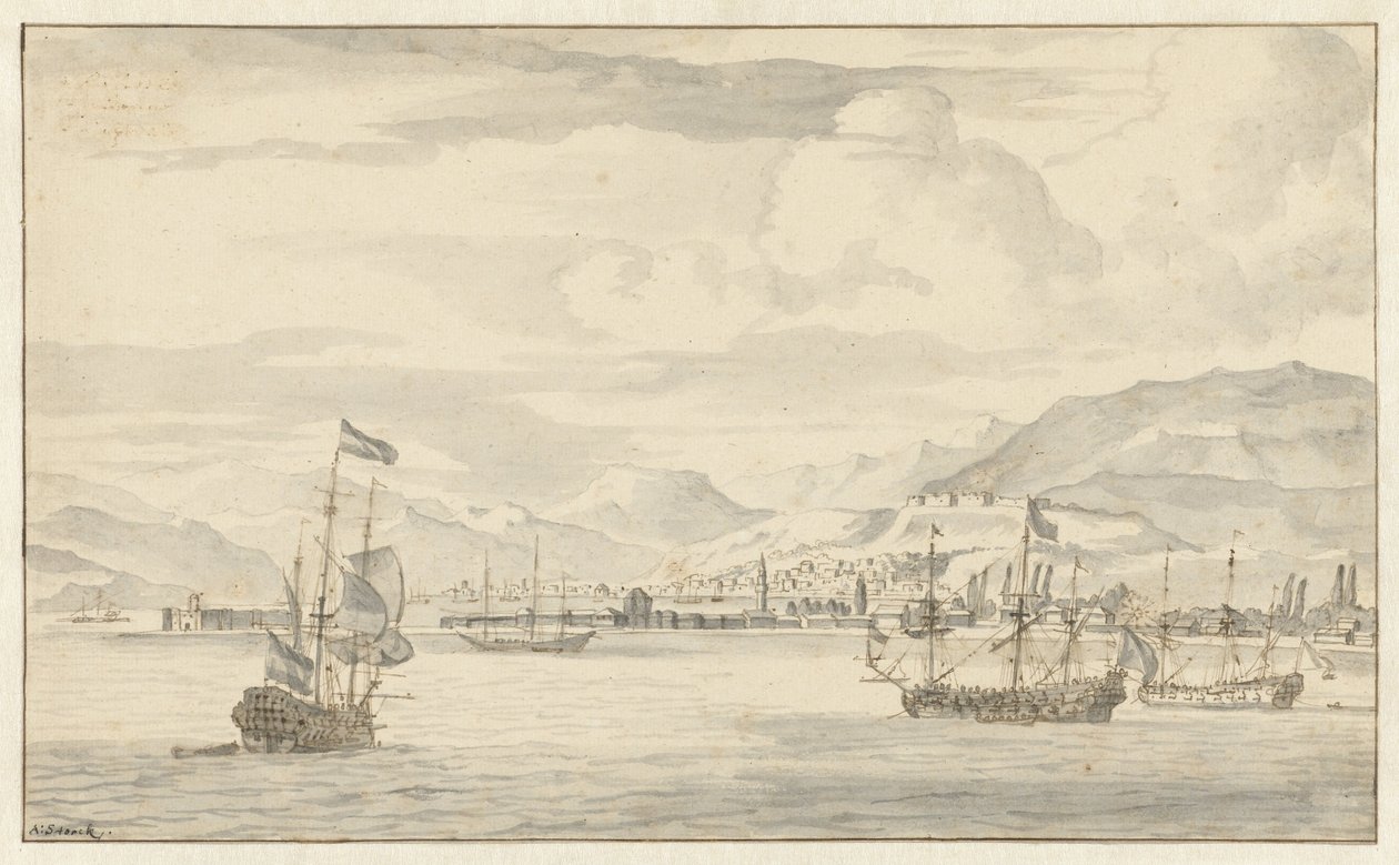 Vista de Esmirna (Izmir) de Abraham Storck