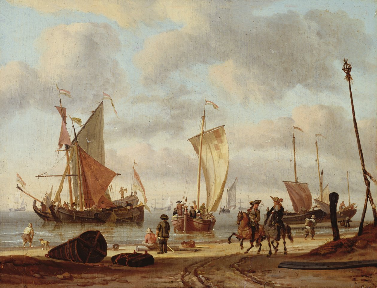 Barcos en Ancla de Abraham Storck