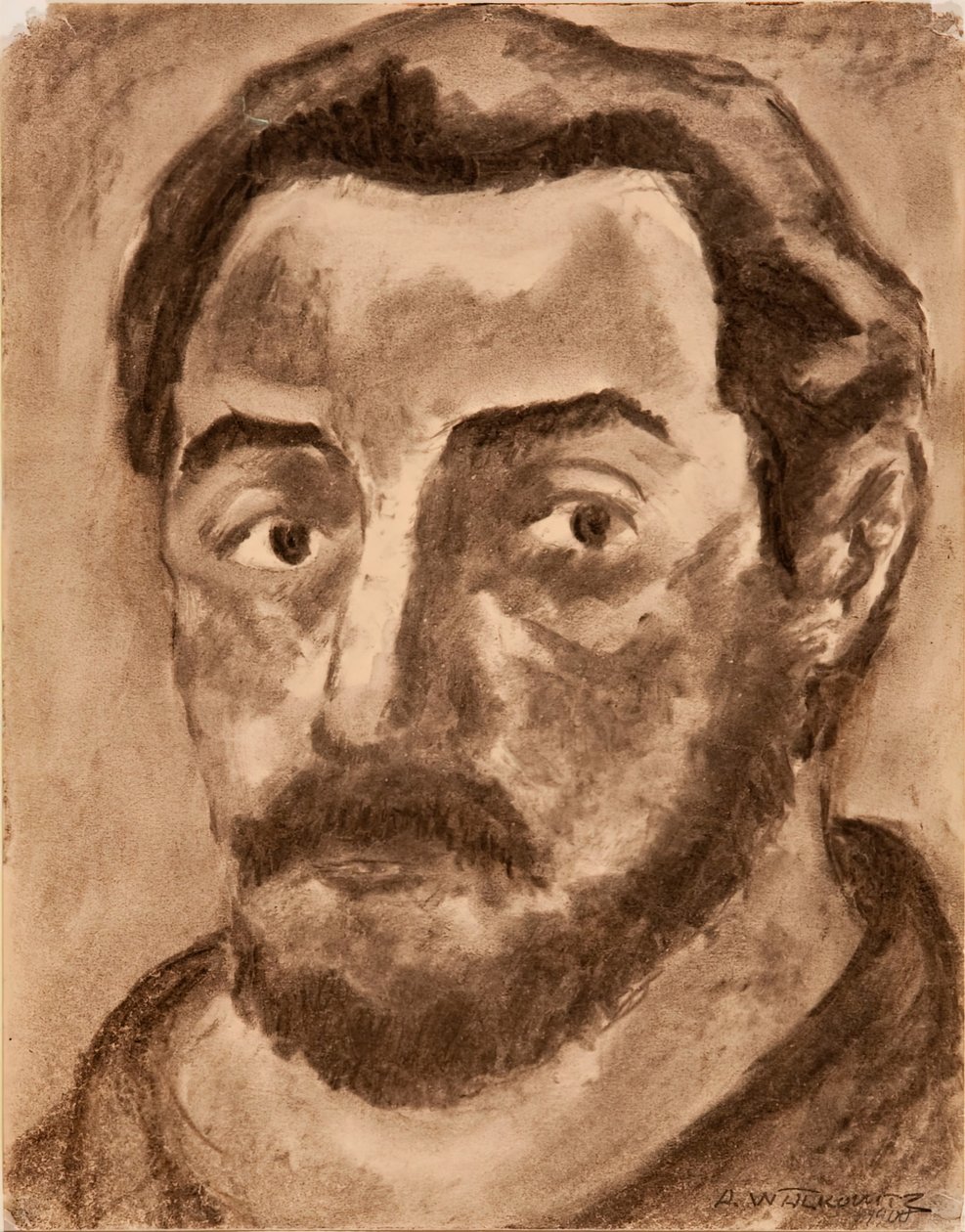 Cabeza de un hombre, 1900 de Abraham Walkowitz