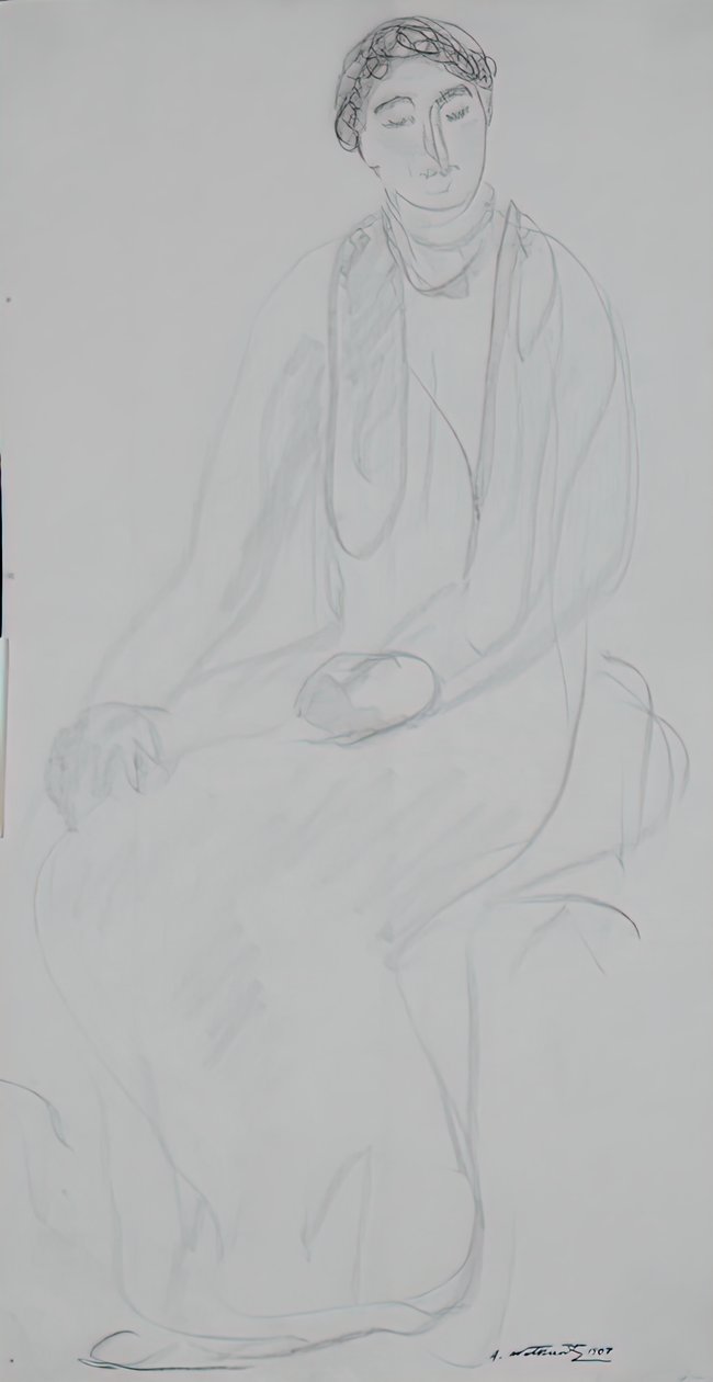 Mujer Sentada, 1907 de Abraham Walkowitz
