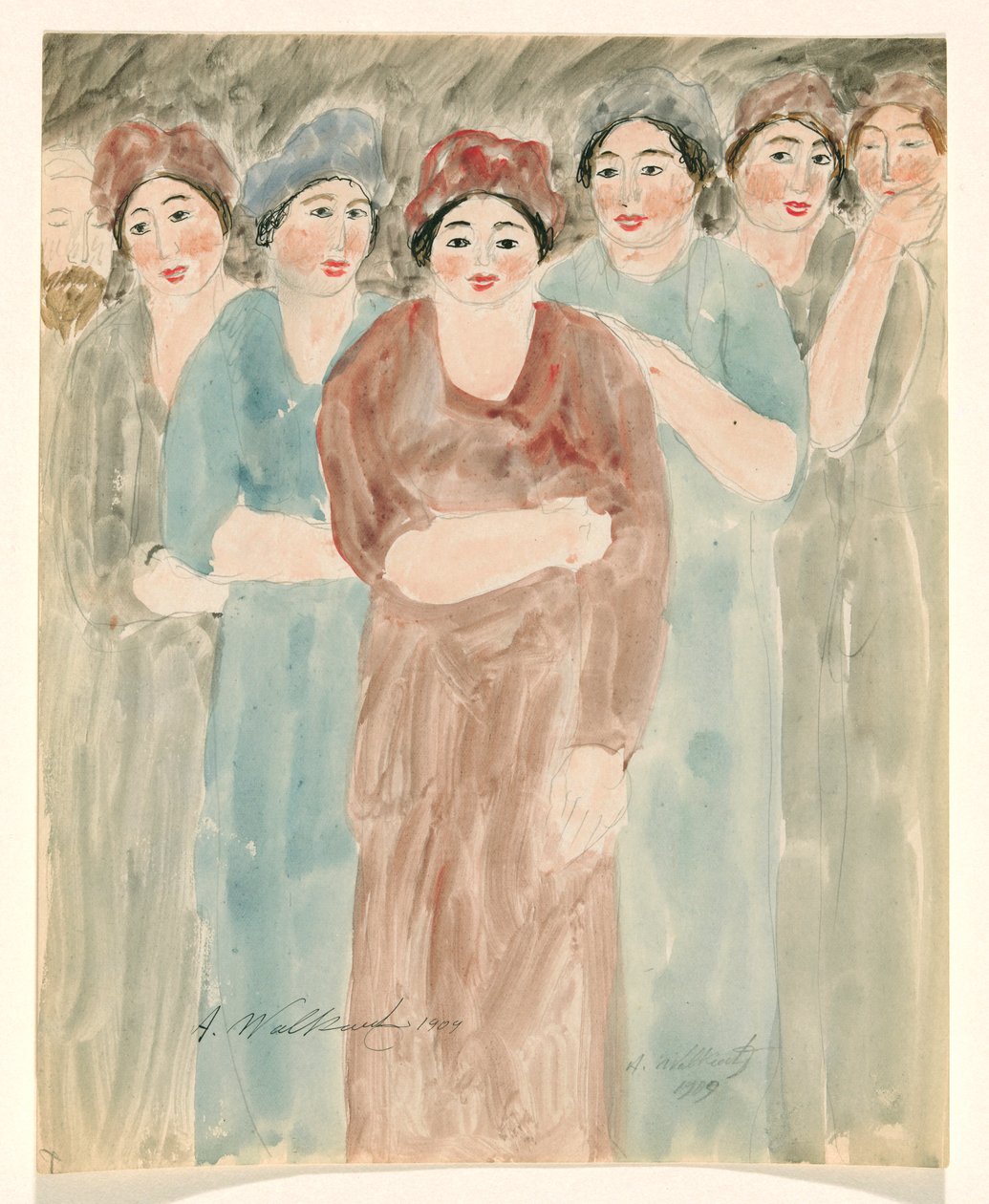 mujeres de pie de Abraham Walkowitz