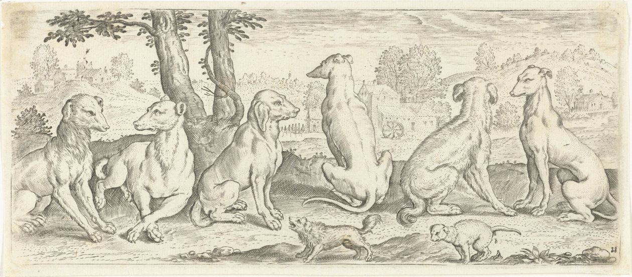 perros Animales (título de la serie) de Abraham de Bruyn (possibly)