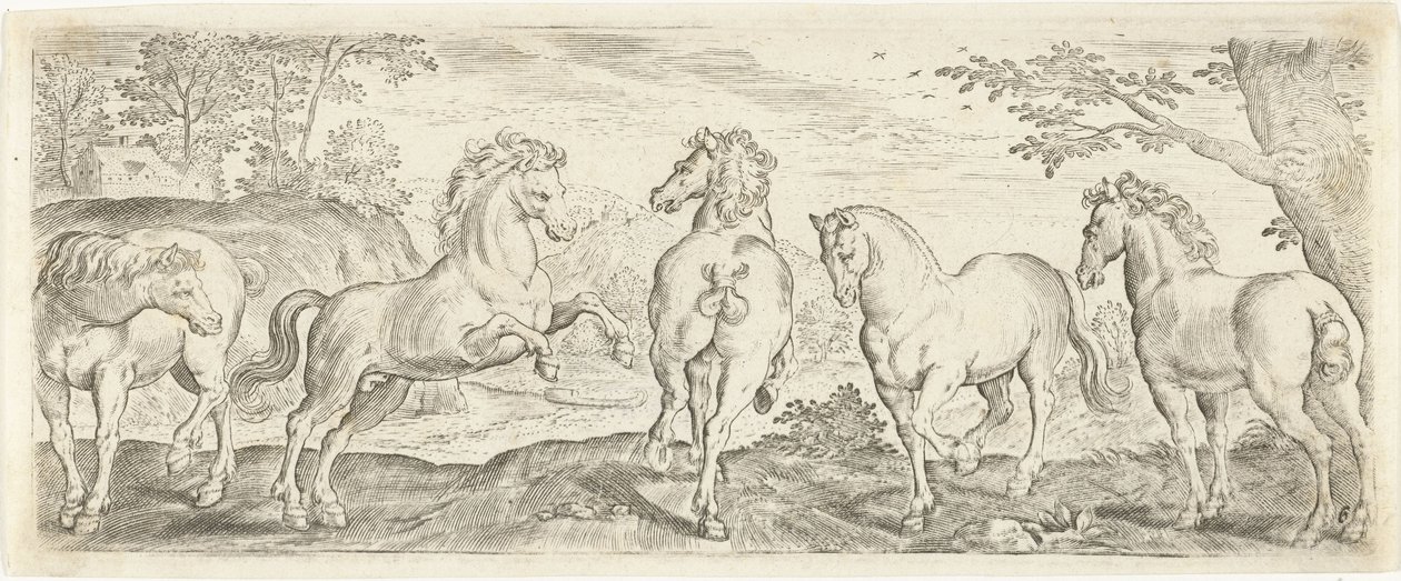 Caballos Animales (título de la serie) de Abraham de Bruyn (possibly)