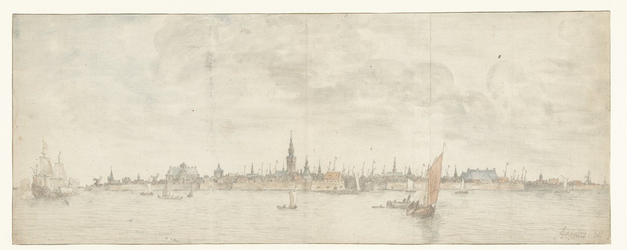 Vista de Flushing de Abraham de Verwer