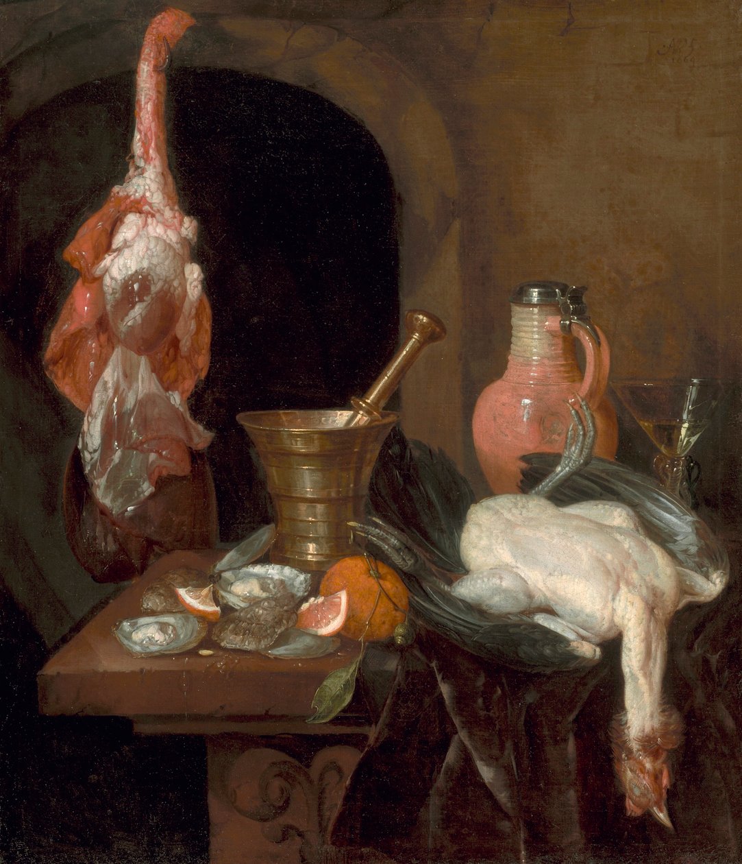 Preparativos para una comida de Abraham van Beijeren