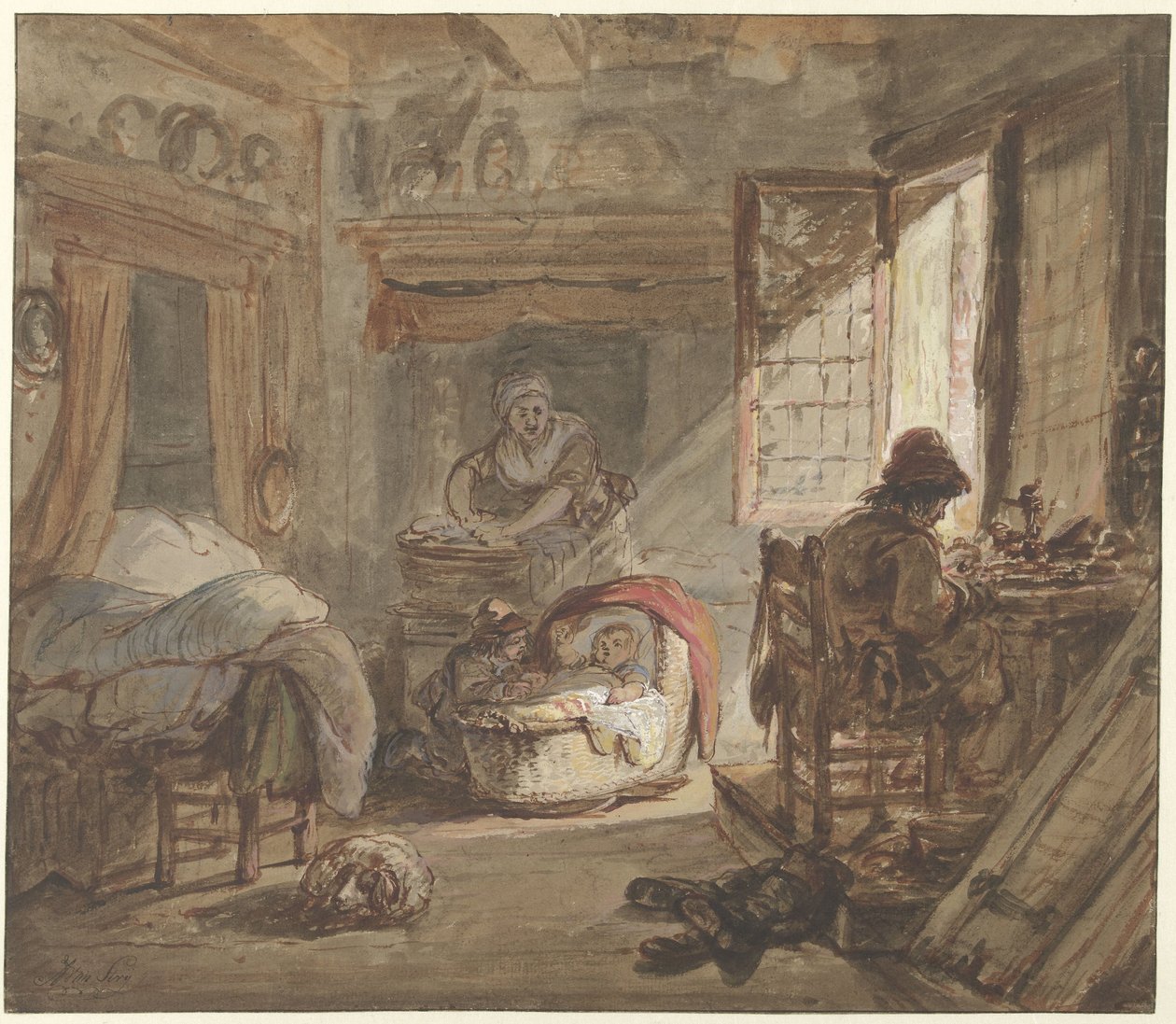 Interieur met familie de Abraham van Strij (I)