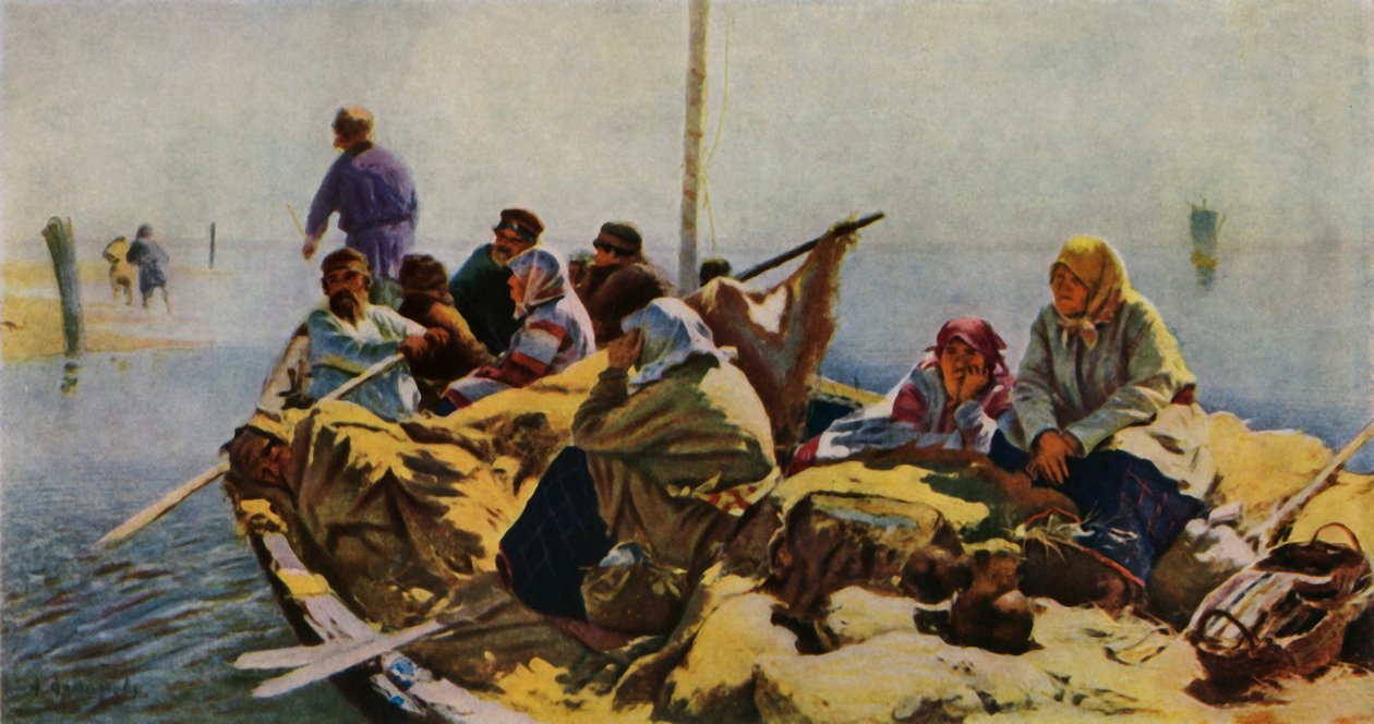 En el río Oka, 1890, 1965 de Abram Arkhipov