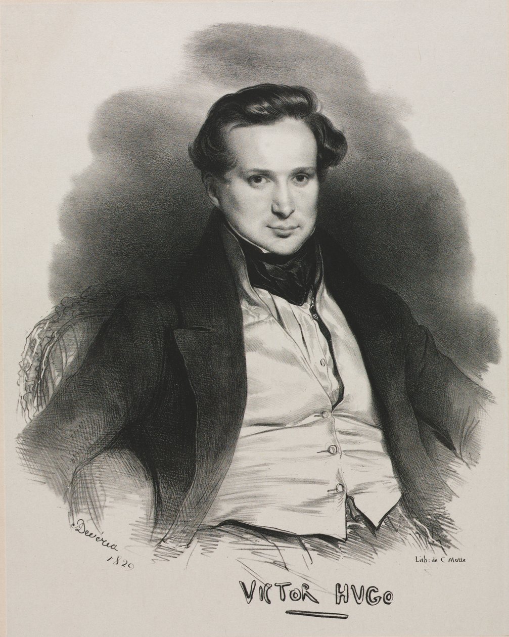 Victor Hugo, 1829 de Achille Devéria