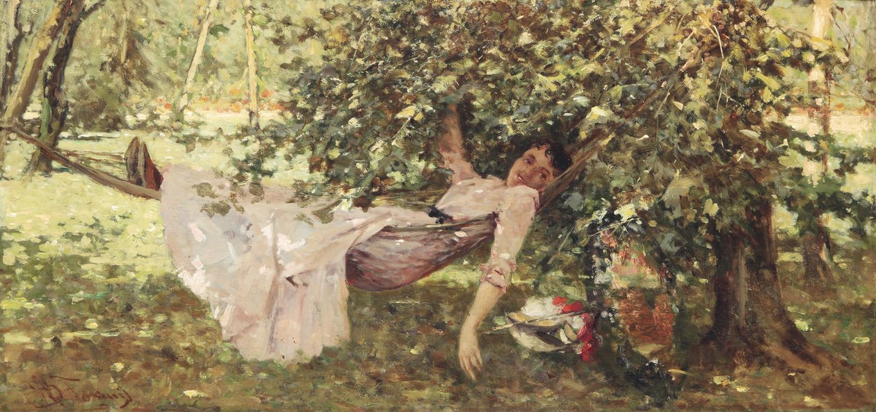 Mujer joven en la sombra de Achille Formis