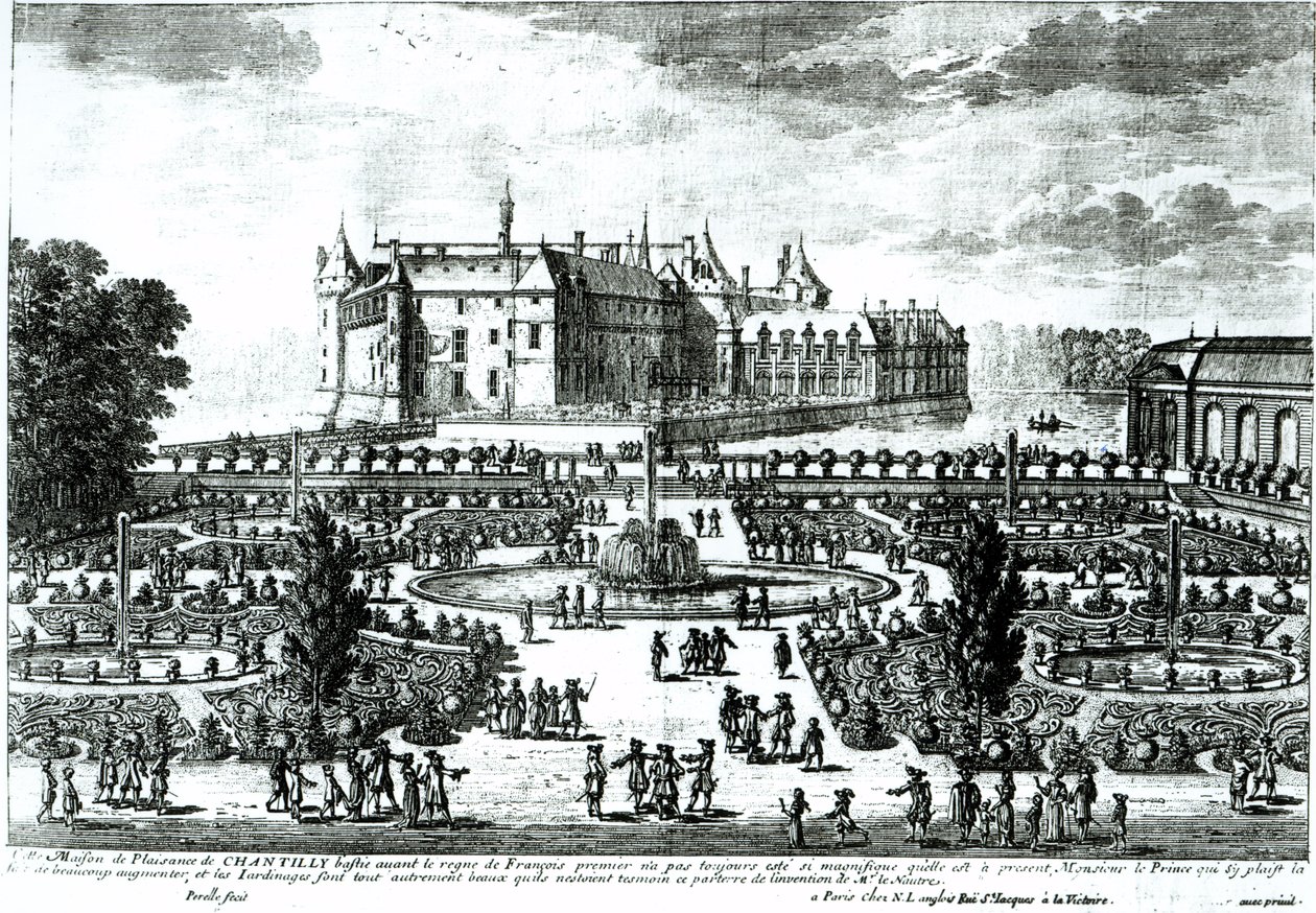 El Château de Chantilly y los jardines diseñados por André le Nôtre de Adam Perelle