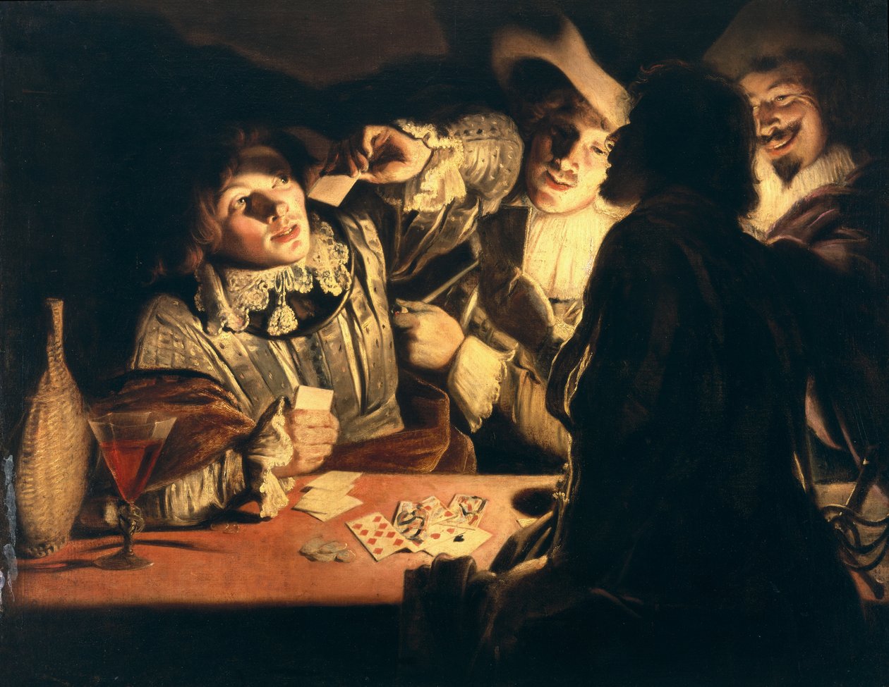 Los jugadores de cartas, c.1620s de Adam de Coster