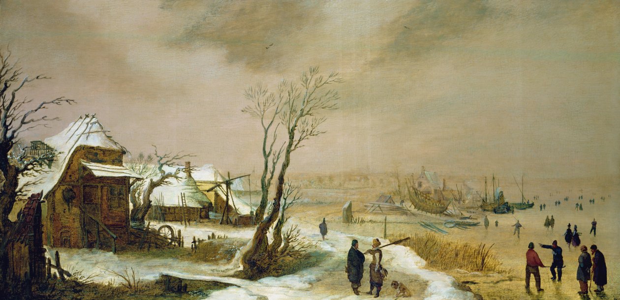 Paisaje Invernal, c.1611-46 de Adam van Breen