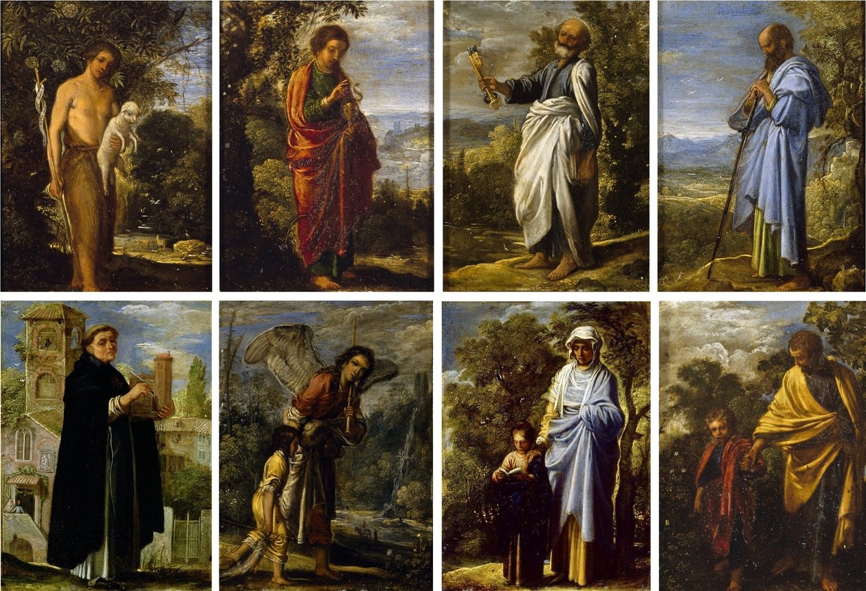 un conjunto de pequeñas escenas religiosas de Adam Elsheimer