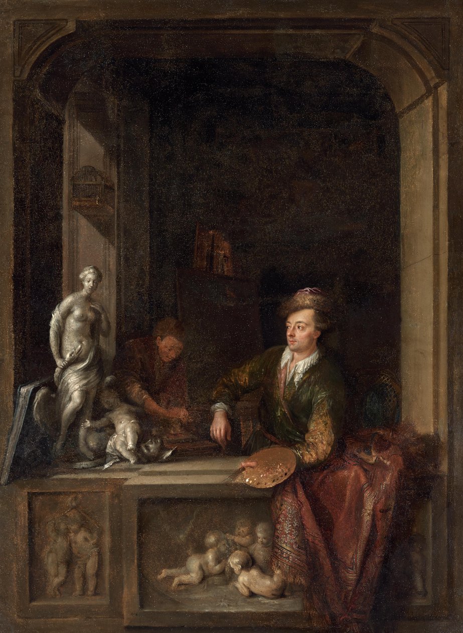 El artista en su estudio de Adam Johann Braun