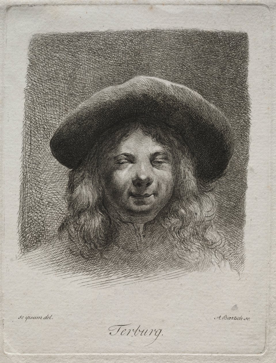 Retrato de Gerard Terborch de Adam von Bartsch