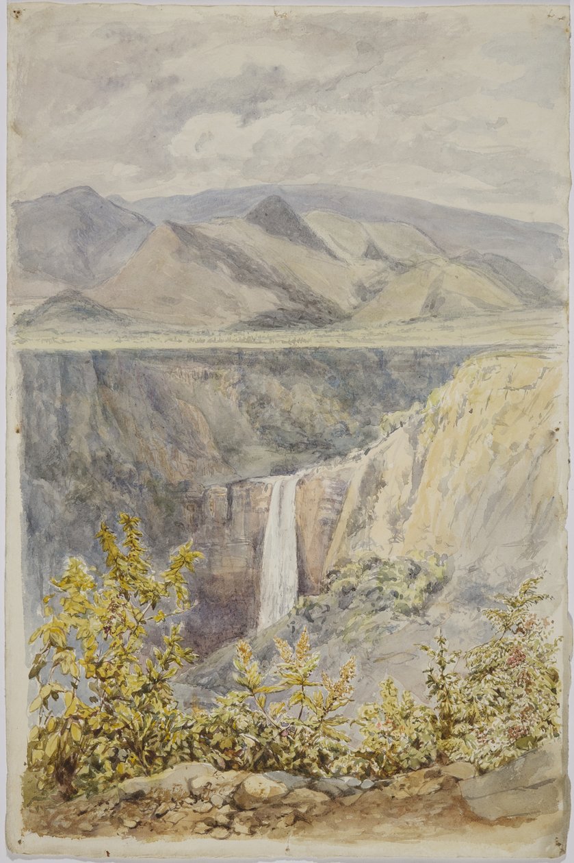 Cascada en Huauchinango, Estado de Puebla, México de Adela Breton