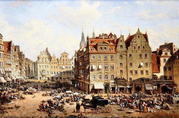 El mercado en Wroclaw de Adelbert Wolfl