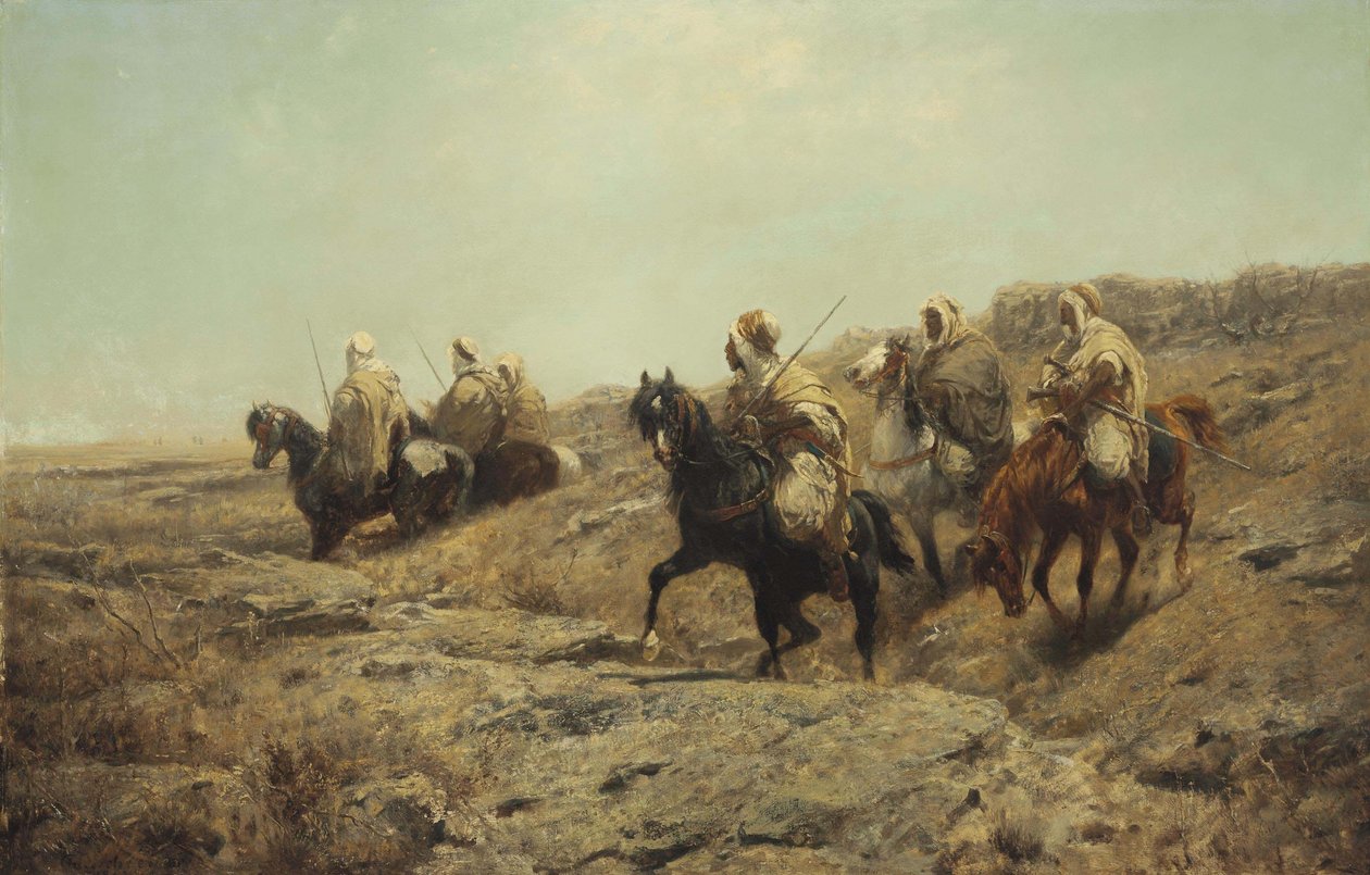 Guerreros árabes de Adolf Schreyer