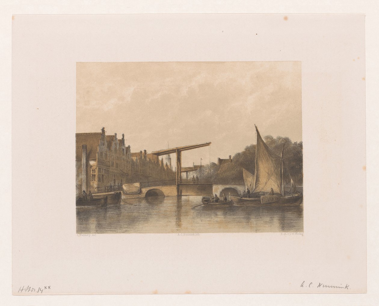 Vista del Zwanenburgwal de Adolf Carel Nunnink