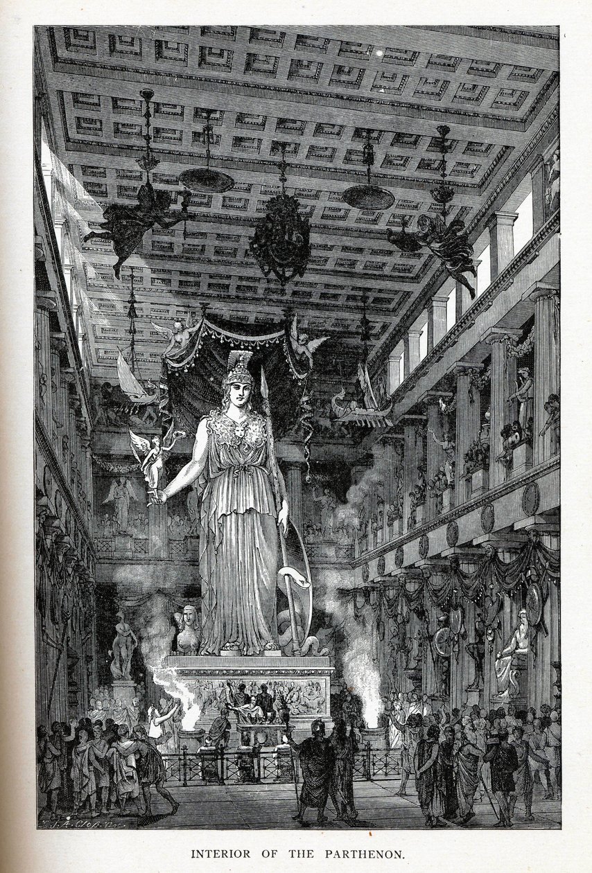 Interior del Partenón, 1882 de Adolf Closs