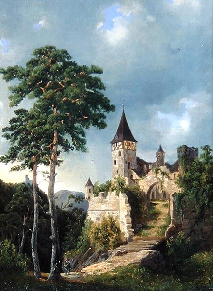 Castillo en las Montañas de Adolf Rudolf Holtzhaub