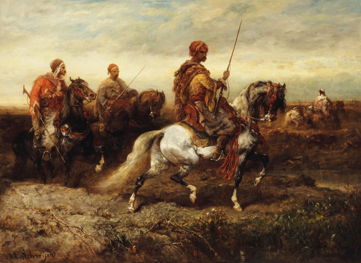 Jinetes árabes de Adolf Schreyer