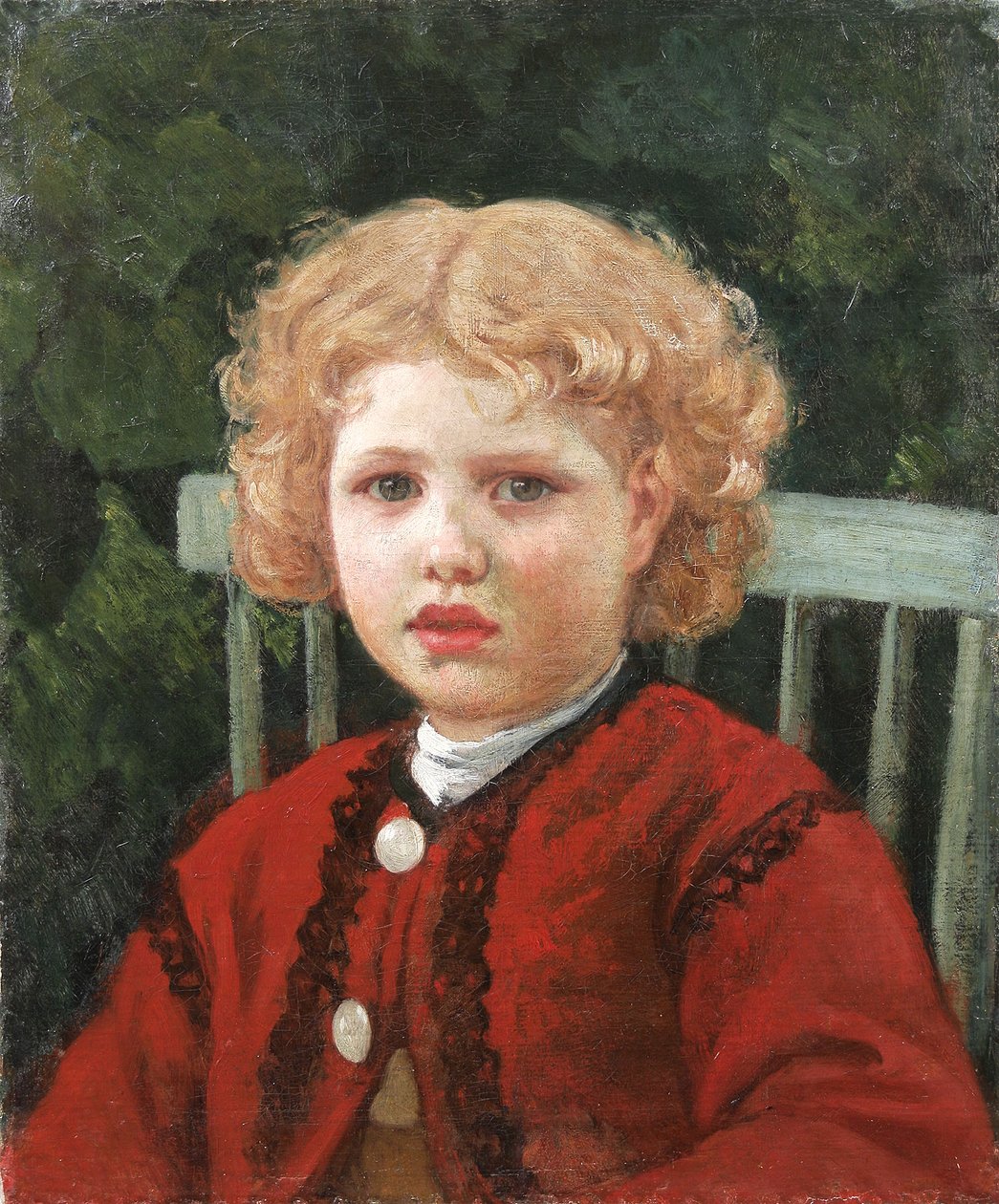Chica de pelo rizado de Adolf von Becker