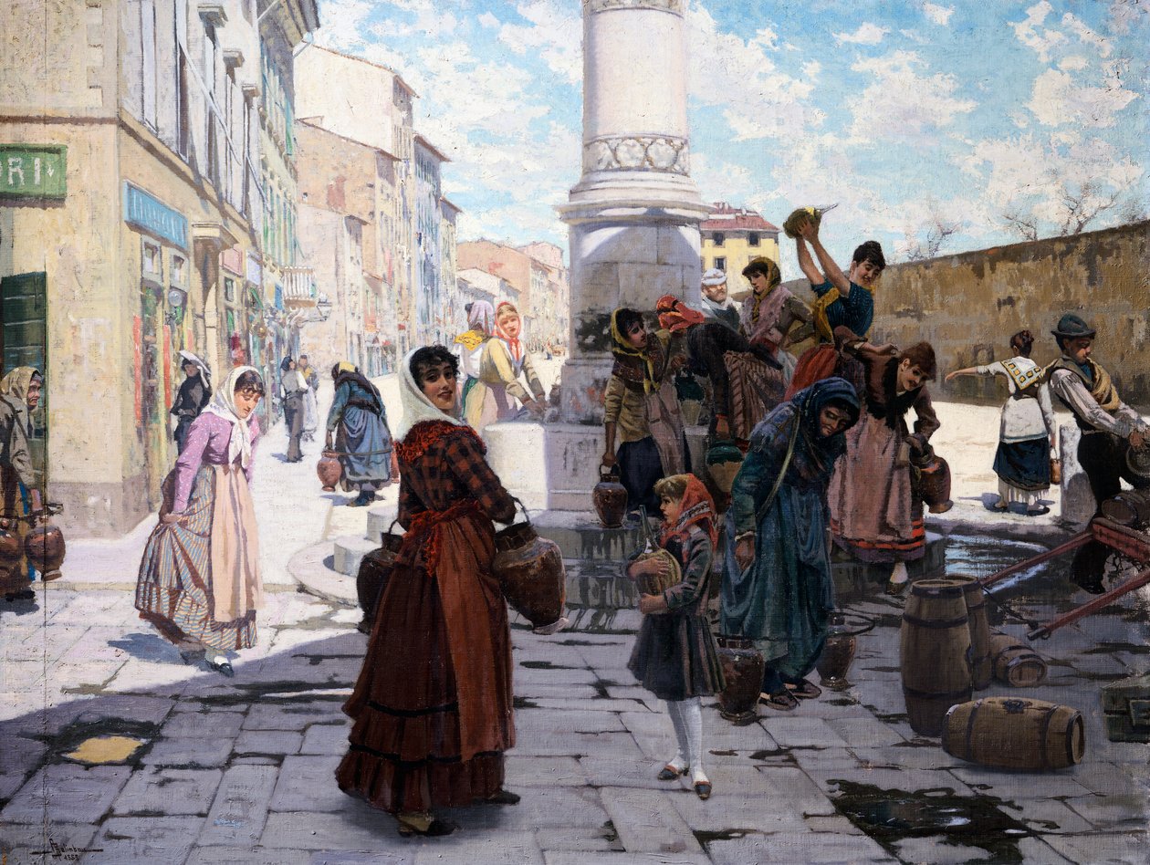 Mujeres en la fuente, por Adolfo Belimbau de Adolfo Belimbau