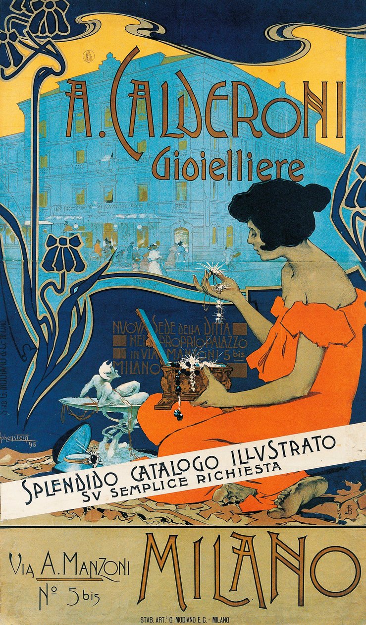 A Calderoni Gioielliere, Milán de Adolfo Hohenstein