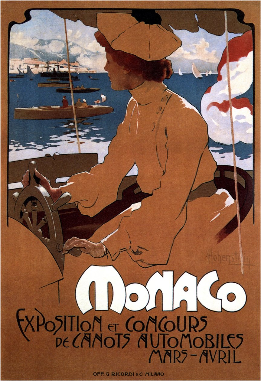 Mónaco: Exposición de Canots Automobiles de Adolfo Hohenstein