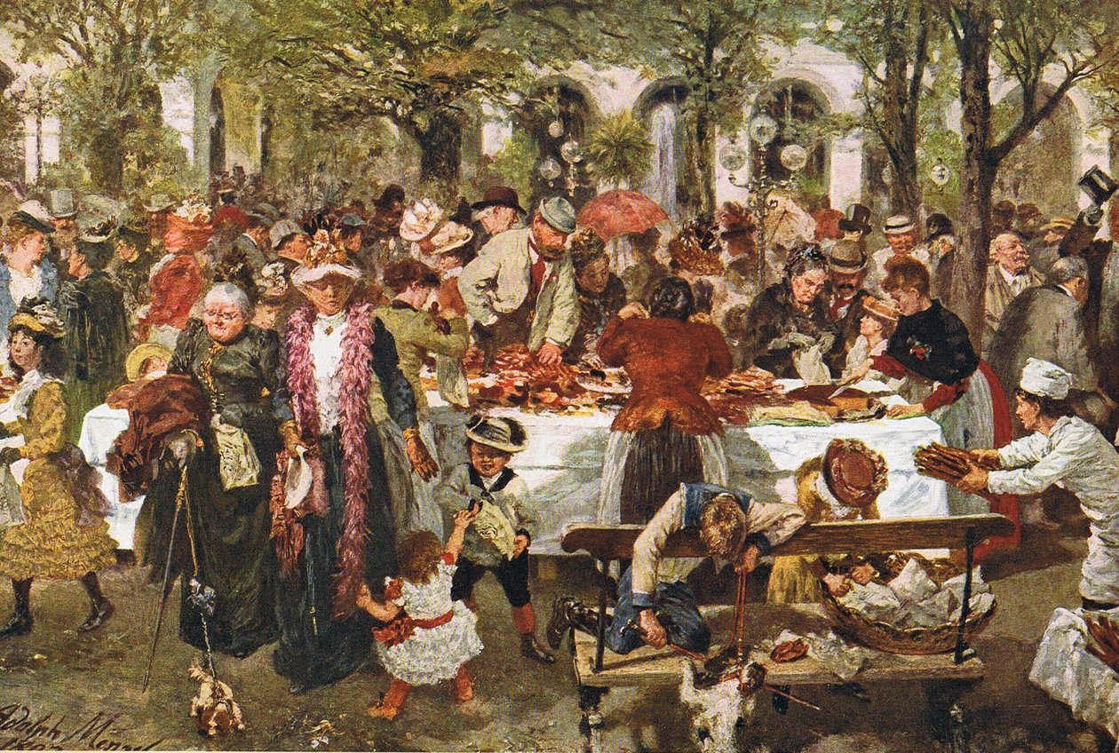 Pastelería en el parque de Kissingen de Adolph Menzel