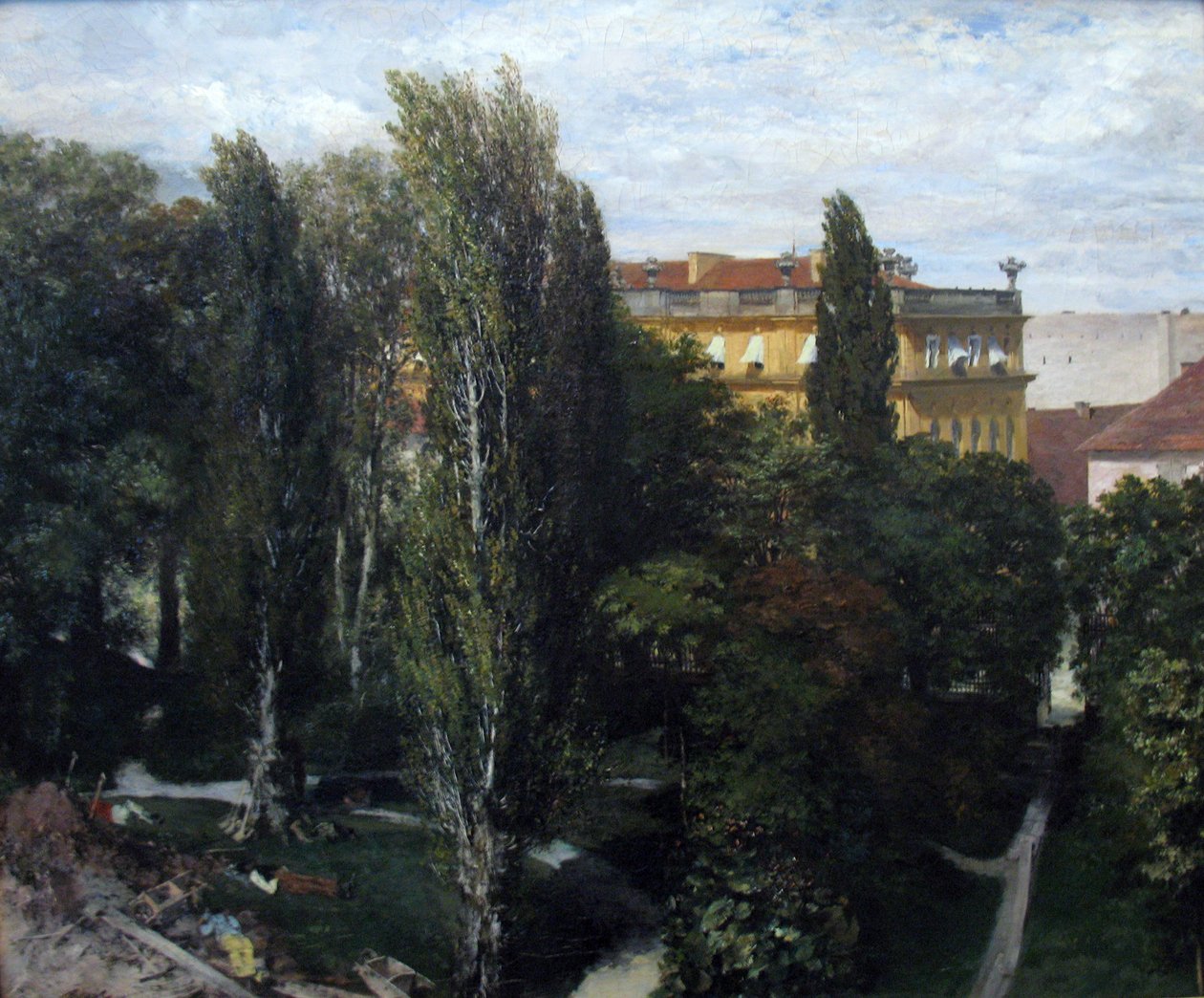 Jardín del palacio del príncipe Albrecht de Adolph Menzel