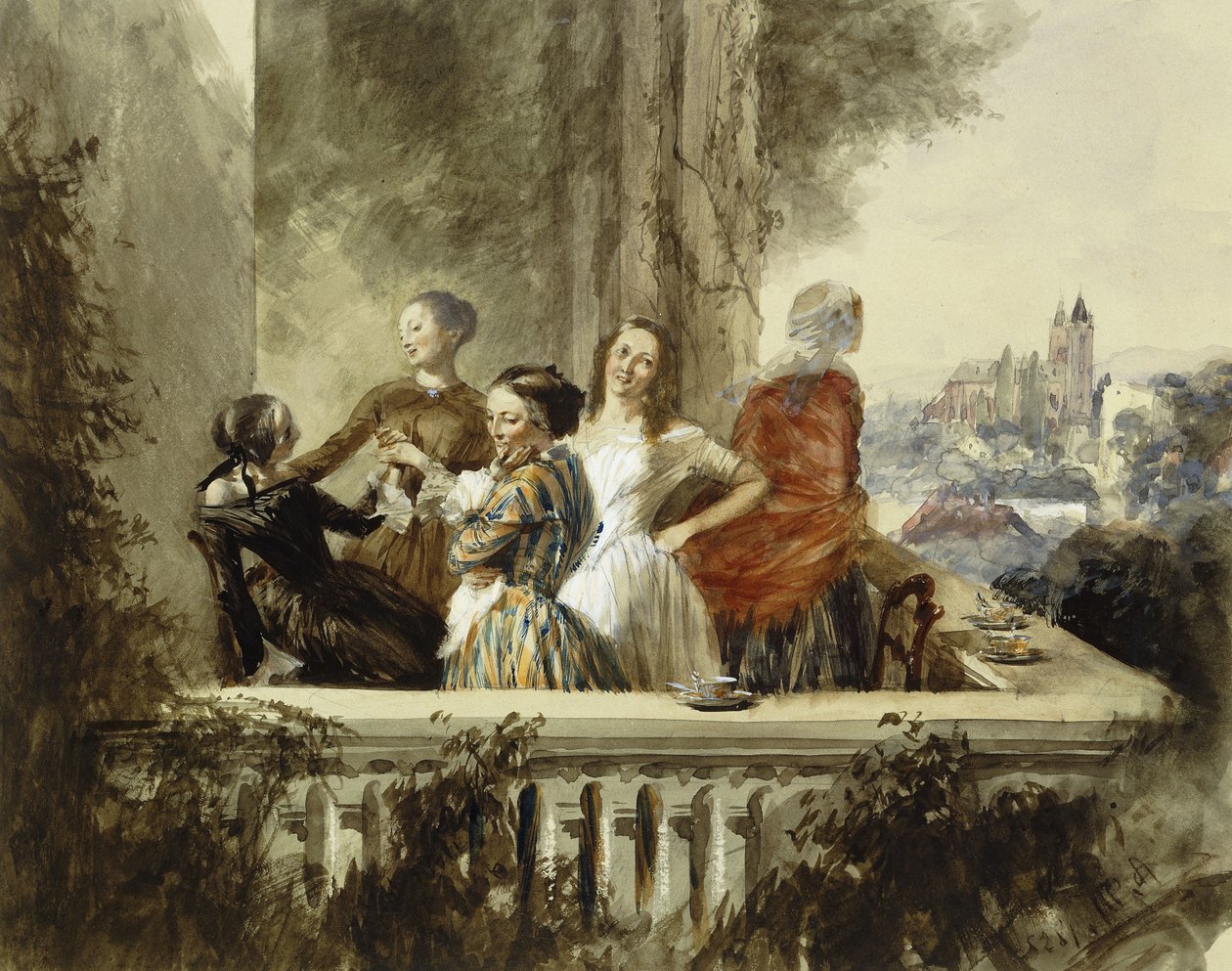 Al aire libre de Adolph Menzel