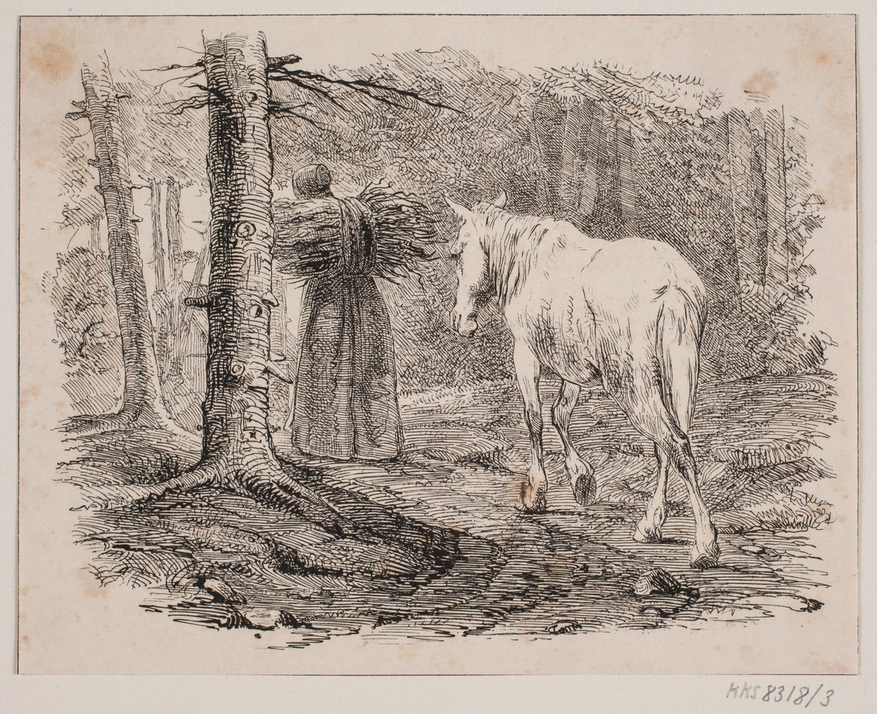 La mujer y el caballo de Johan Adolph Kittendorff