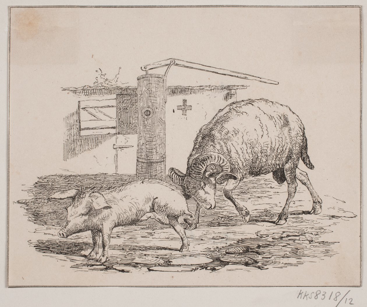 El carnero y el cerdo de Johan Adolph Kittendorff