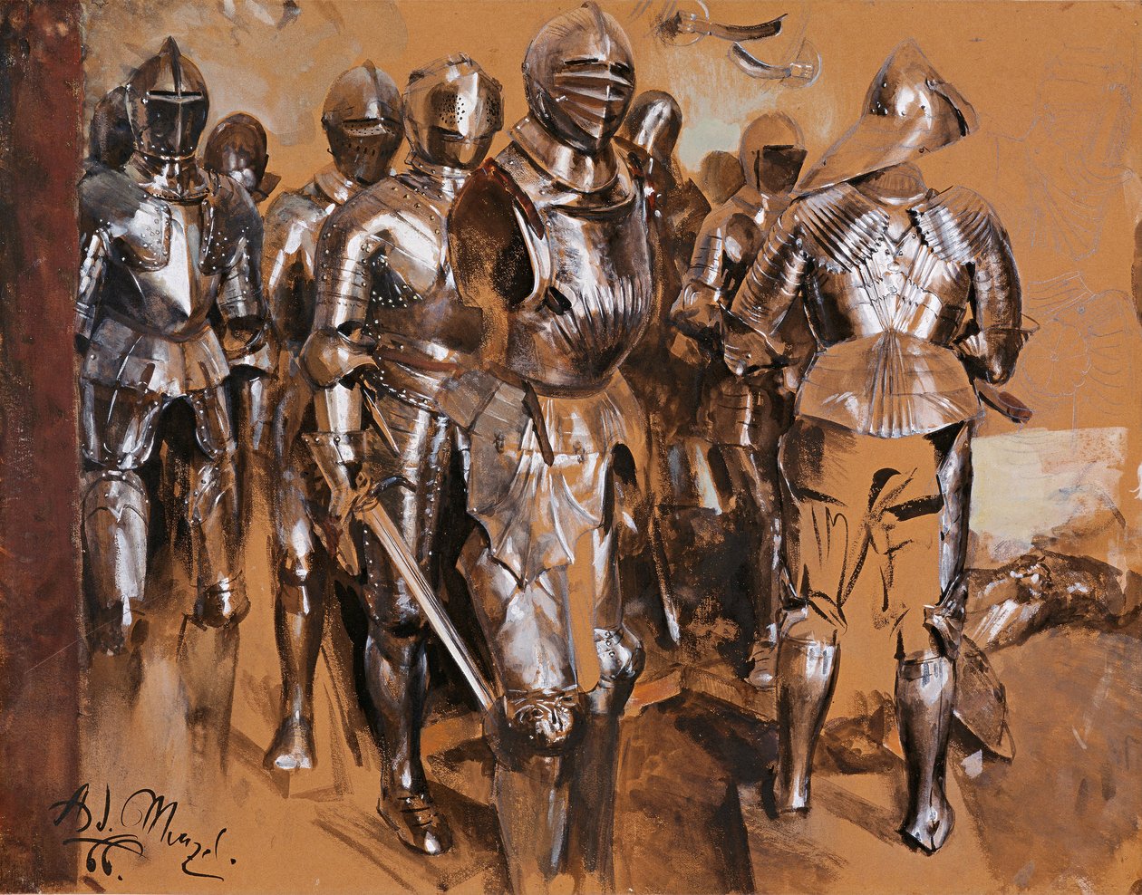 Fantasía de la Cámara de Armaduras, 1866 de Adolph Menzel